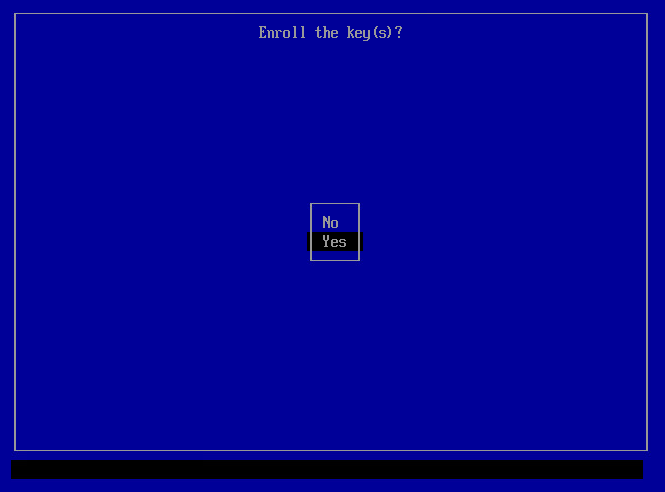 Enroll the key(s)?