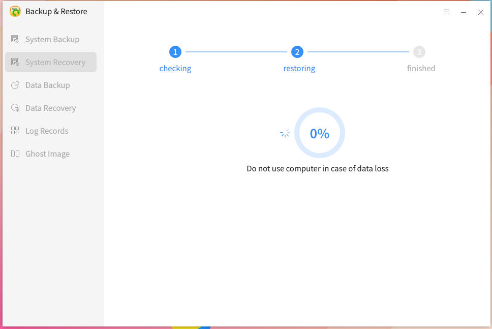 Fig 6-d select backup -big